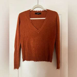Rust V-neck Sweater